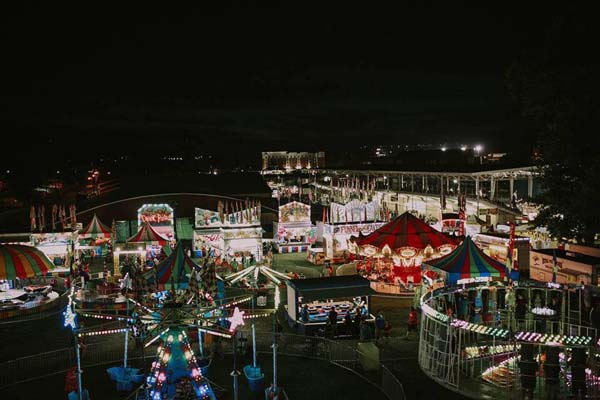 Indiana County Fair at night