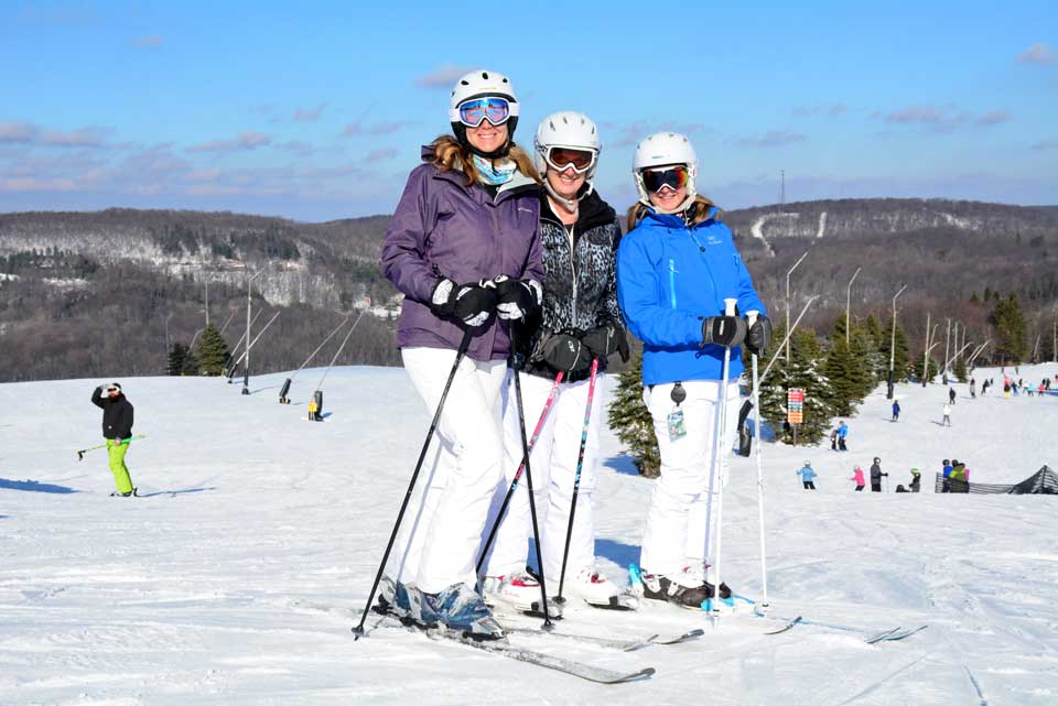 Ladies with Ski Gear on at Seven Springs Mountain Resort